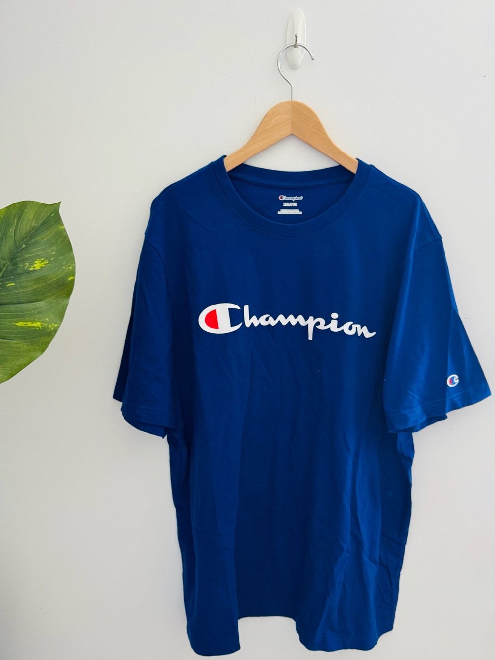 CHAMPION | Royal Blue Script Logo Tee